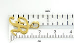 Φόρτωση εικόνας στο εργαλείο προβολής Συλλογής, 14K Yellow Gold Script Initial Letter R Cursive Alphabet Pendant Charm

