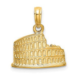 Carica l&#39;immagine nel visualizzatore di Gallery, 14K Yellow Gold Colosseum Rome Italy Pendant Charm
