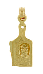 Загрузить изображение в средство просмотра галереи, 14k Yellow Gold Cheese Board with Knife Pendant Charm
