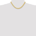 Cargar imagen en el visor de la galería, 14k Yellow Gold 6.5mm Silky Herringbone Bracelet Anklet Choker Necklace Pendant Chain
