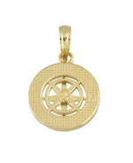 Ladda upp bild till gallerivisning, 14k Yellow Gold Nautical Compass Medallion Pendant Charm
