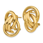 Cargar imagen en el visor de la galería, 14k Yellow Gold Classic Love Knot Omega Back Large Earrings
