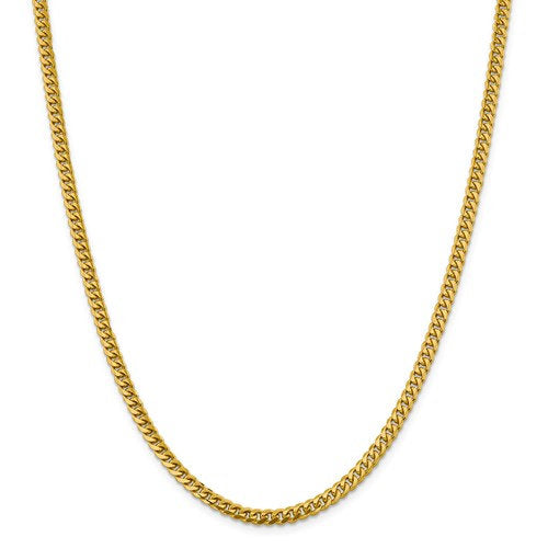 14k Yellow Gold 4.25mm Miami Cuban Link Bracelet Anklet Choker Necklace Pendant Chain