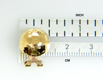 Cargar imagen en el visor de la galería, 14k Yellow Gold Non Pierced Clip On Hammered Ball Omega Back Earrings 12mm
