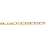 Carregar imagem no visualizador da galeria, 14K Yellow Gold 3mm Flat Figaro Bracelet Anklet Choker Necklace Pendant Chain
