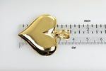 Afbeelding in Gallery-weergave laden, 14k Yellow Gold Large Puffed Heart Hollow 3D Pendant Charm - [cklinternational]
