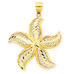 Afbeelding in Gallery-weergave laden, 14k Yellow Gold Large Starfish Filigree Pendant Charm
