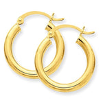 Kép betöltése a galériamegjelenítőbe: 14K Yellow Gold 19mm x 3mm Classic Round Hoop Earrings
