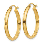 Carica l&#39;immagine nel visualizzatore di Gallery, 14K Yellow Gold 25mmx2.75mm Classic Round Hoop Earrings
