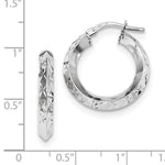 Afbeelding in Gallery-weergave laden, 14K White Gold 21mmx21mmx3.25mm Modern Contemporary Round Hoop Earrings
