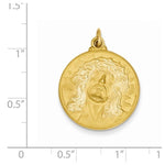 Charger l&#39;image dans la galerie, 14k Yellow Gold Jesus Face Medal Pendant Charm
