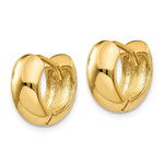 Carregar imagem no visualizador da galeria, 14k Yellow Gold 11mm Classic Hinged Hoop Huggie Earrings
