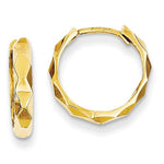 Afbeelding in Gallery-weergave laden, 14k Yellow Gold 14mm Modern Hinged Hoop Huggie Earrings
