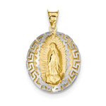 Cargar imagen en el visor de la galería, 14k Gold Two Tone Our Lady of Guadalupe Pendant Charm
