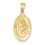 Φόρτωση εικόνας στο εργαλείο προβολής Συλλογής, 14k Yellow Gold Saint Christopher Medal Pendant Charm
