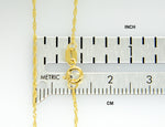 Carregar imagem no visualizador da galeria, 14k Yellow Gold 1mm Singapore Twisted Bracelet Anklet Necklace Choker Pendant Chain
