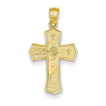 Load image into Gallery viewer, 14k Yellow Gold Ecce Homo Cross Reversible Pendant Charm
