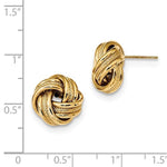 Carica l&#39;immagine nel visualizzatore di Gallery, 14k Yellow Gold 13mm Classic Love Knot Stud Post Earrings
