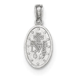 Cargar imagen en el visor de la galería, 14k White Gold Virgin Mary Miraculous Medal Tiny Pendant Charm
