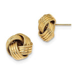 Cargar imagen en el visor de la galería, 14k Yellow Gold 14mm Classic Love Knot Stud Post Earrings
