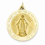 Lade das Bild in den Galerie-Viewer, 14k Yellow Gold Blessed Virgin Mary Miraculous Medal Pendant Charm
