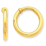 Cargar imagen en el visor de la galería, 14K Yellow Gold 20mm x 3mm Non Pierced Round Hoop Earrings
