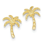 Φόρτωση εικόνας στο εργαλείο προβολής Συλλογής, 14k Yellow Gold Palm Tree Stud Post Earrings
