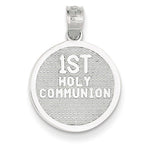 Cargar imagen en el visor de la galería, 14k White Gold Cross 1st Communion Reversible Pendant Charm
