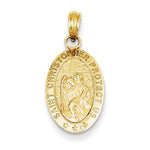 Carica l&#39;immagine nel visualizzatore di Gallery, 14k Yellow Gold Saint Christopher Medal Small Pendant Charm
