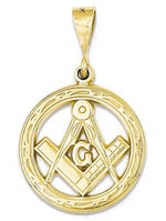 Carregar imagem no visualizador da galeria, 14k Yellow Gold Masonic Pendant Charm - [cklinternational]
