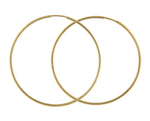 Charger l&#39;image dans la galerie, 14K Yellow Gold 41mm x 1.5mm Endless Round Hoop Earrings
