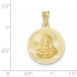 Carica l&#39;immagine nel visualizzatore di Gallery, 14k Yellow Gold Sacred Heart of Jesus Round Pendant Charm
