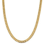 이미지를 갤러리 뷰어에 로드 , 14K Yellow Gold 7.5mm Open Concave Curb Bracelet Anklet Choker Necklace Pendant Chain
