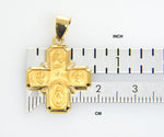 Lade das Bild in den Galerie-Viewer, 14k Yellow Gold Cross Cruciform Four Way Medal Pendant Charm
