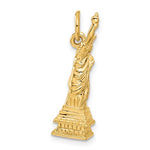 画像をギャラリービューアに読み込む, 14k Yellow Gold New York Statue Liberty 3D Pendant Charm - [cklinternational]

