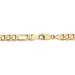 Carica l&#39;immagine nel visualizzatore di Gallery, 14K Yellow Gold 5.25mm Flat Figaro Bracelet Anklet Choker Necklace Pendant Chain
