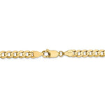 Cargar imagen en el visor de la galería, 14K Yellow Gold 4.5mm Open Concave Curb Bracelet Anklet Choker Necklace Pendant Chain
