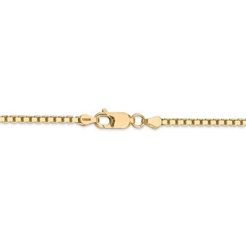 14K Yellow Gold 2.5mm Box Bracelet Anklet Necklace Choker Pendant Chain