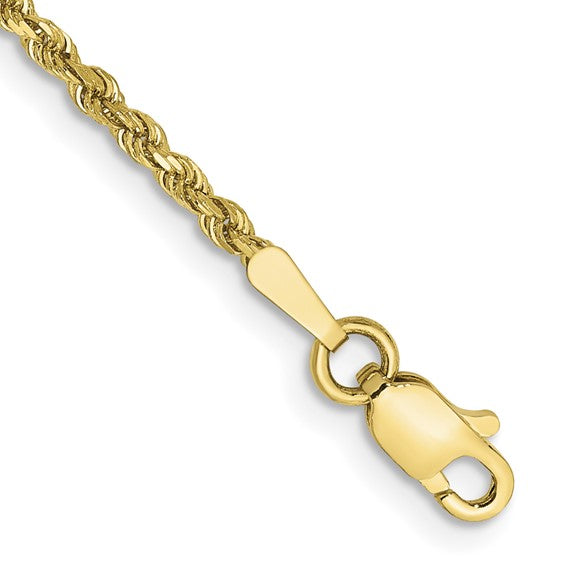40mm Hollow Glitter Rope Chain Bracelet in 10K Gold  75  Zales Outlet