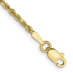 Cargar imagen en el visor de la galería, 10k Yellow Gold 1.75mm Diamond Cut Rope Bracelet Anklet Choker Necklace Pendant Chain
