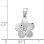 Załaduj obraz do przeglądarki galerii, 14k White Gold Plumeria Flower Small Pendant Charm
