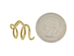 Afbeelding in Gallery-weergave laden, 14k Yellow Gold Initial Letter M Cursive Chain Slide Pendant Charm
