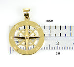 Załaduj obraz do przeglądarki galerii, 14k Yellow Gold Nautical Compass Medallion Pendant Charm
