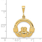 Afbeelding in Gallery-weergave laden, 14k Yellow Gold Claddagh Pendant Charm
