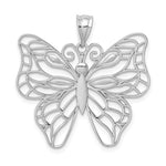 Carregar imagem no visualizador da galeria, 14k White Gold Butterfly Pendant Charm
