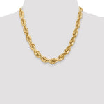 Lataa kuva Galleria-katseluun, 14K Yellow Gold 10mm Diamond Cut Rope Bracelet Anklet Choker Necklace Chain
