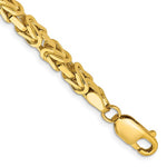 將圖片載入圖庫檢視器 14K Yellow Gold 4mm Byzantine Bracelet Anklet Choker Necklace Pendant Chain
