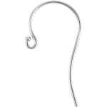Charger l&#39;image dans la galerie, 14k Yellow or 14k White Gold or Sterling Silver French Ear Wire with Ball End for Earrings 24mm x 10.8mm
