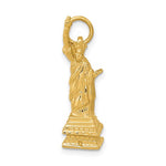 將圖片載入圖庫檢視器 14k Yellow Gold New York Statue Liberty 3D Pendant Charm - [cklinternational]
