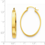 將圖片載入圖庫檢視器 14k Yellow Gold Classic Large Oval Hoop Earrings
